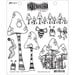 Ranger Ink - Dylusions Stamps - Cling Mounted Rubber Stamps - Toadstool Town