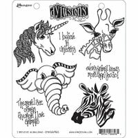 Ranger Ink - Dylusions Stamps - Cling Mounted Rubber Stamps - I Believe in Unicorns