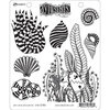 Ranger Ink - Dylusions Stamps - Cling Mounted Rubber Stamps - She Sells Sea Shells