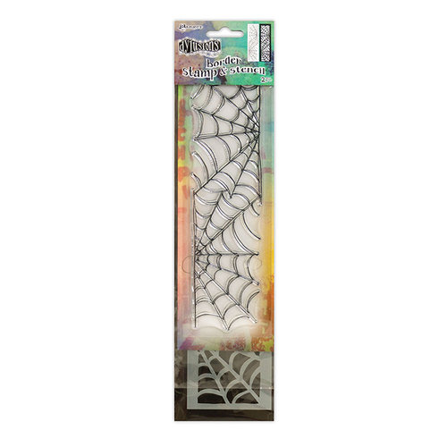 Ranger Ink - Dylusions Clear Acrylic Stamp and Stencil - Small - Cobweb