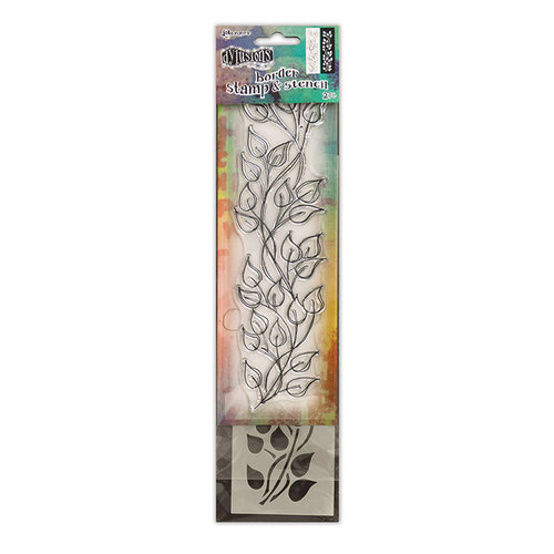 Ranger Ink - Dylusions Clear Acrylic Stamp and Stencil - Small - Leaf