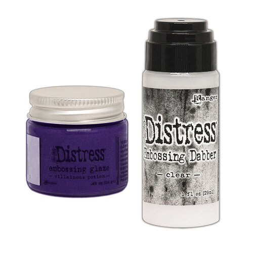 Ranger Ink - Tim Holtz - Distress Embossing Glaze and Clear Embossing Dabber - Villainous Potion