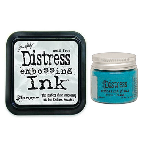 Ranger Ink - Tim Holtz - Distress Embossing Glaze and Clear Embossing Ink Pad - Broken China