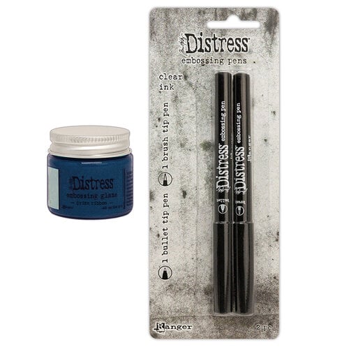 Ranger Ink - Tim Holtz - Distress Embossing Glaze and Embossing Pen Set - Prize Ribbon