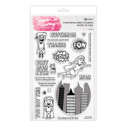 Ranger Ink - Simon Hurley - Clear Photopolymer Stamps - Supermom