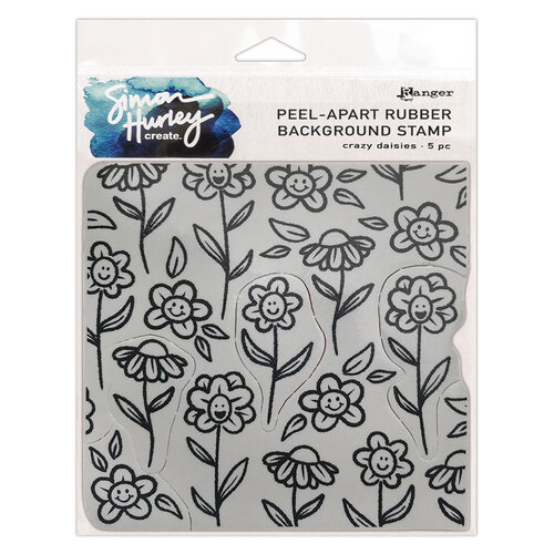 Ranger Ink - Simon Hurley - Cling Mounted Rubber Stamps - Crazy Daisies