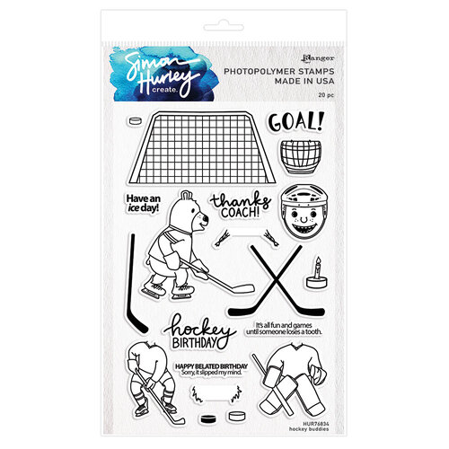 Ranger Ink - Simon Hurley - Clear Photopolymer Stamps - Hockey Buddies