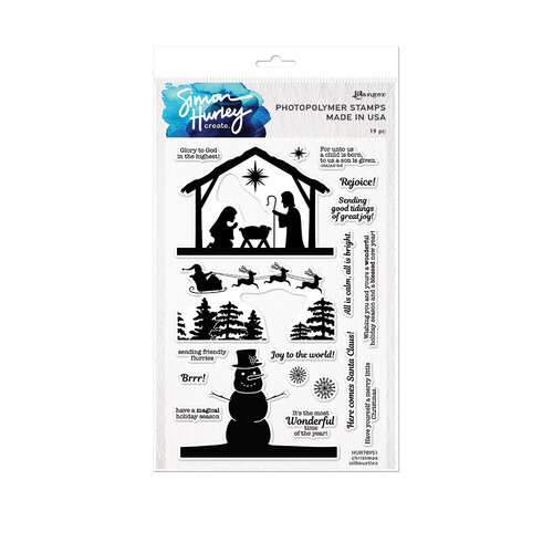 Ranger Ink - Simon Hurley - Clear Photopolymer Stamps - Christmas Silhouettes
