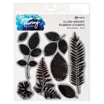 Ranger Ink - Simon Hurley - Cling Mounted Rubber Stamps - Leaf Prints