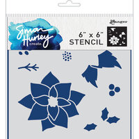 Ranger Ink - Simon Hurley - 6 x 6 Stencils - Jumbo Poinsettia Maker