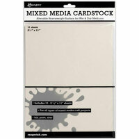 Ranger Ink - 8.5 x 11 Mixed Media Cardstock - 10 Sheets