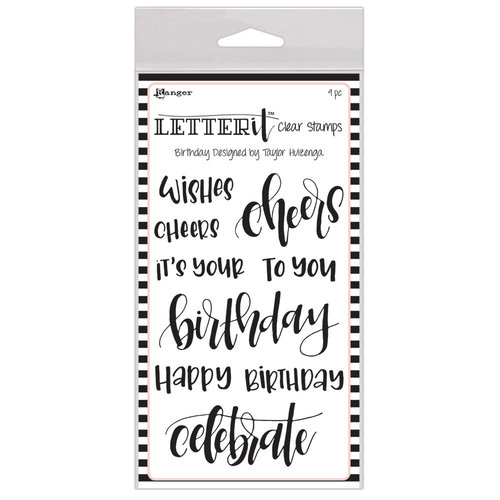 Ranger Ink - Letter It Collection - Clear Acrylic Stamps - Birthday