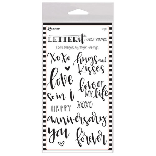 Ranger Ink - Letter It Collection - Clear Acrylic Stamps - Loves