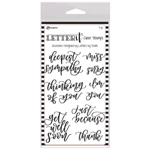 Ranger Ink - Letter It Collection - Clear Acrylic Stamps - Occasions