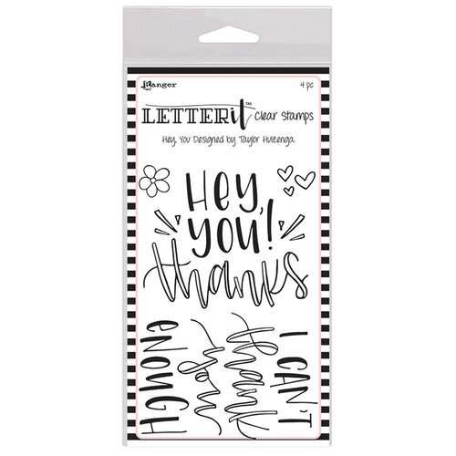 Ranger Ink - Letter It Collection - Clear Acrylic Stamps -Hey You