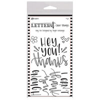 Ranger Ink - Letter It Collection - Clear Acrylic Stamps -Hey You
