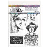 Ranger Ink - Dina Wakley Media - Collage Paper - 7.5 x 10 - Vintage and Sketches - 20 Pack