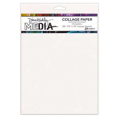 Ranger Ink - Dina Wakley Media - Collage Paper - 7.5 x 10 - Plain - 20 Pack