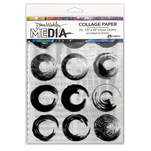 Ranger Ink - Dina Wakley Media - Collage Paper - 7.5 x 10 - Elements - 20 Pack