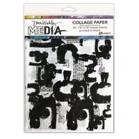 Ranger Ink - Dina Wakley Media - Collage Paper - 7.5 x 10 - Painted Marks - 20 Pack