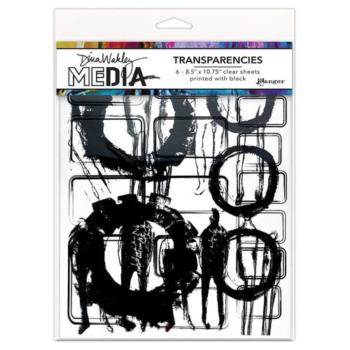 Ranger Ink - Dina Wakley Media - Transparencies - 8.5 x 10.75 - Frames and Figures - Set 1