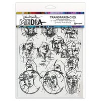 Ranger Ink - Dina Wakley Media - Transparencies - 8.5 x 10.75 - Tinies - Set 01