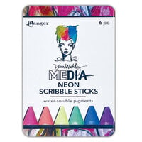 image of Ranger Ink - Dina Wakley Media - Scribble Sticks - Neon - 6 Pack