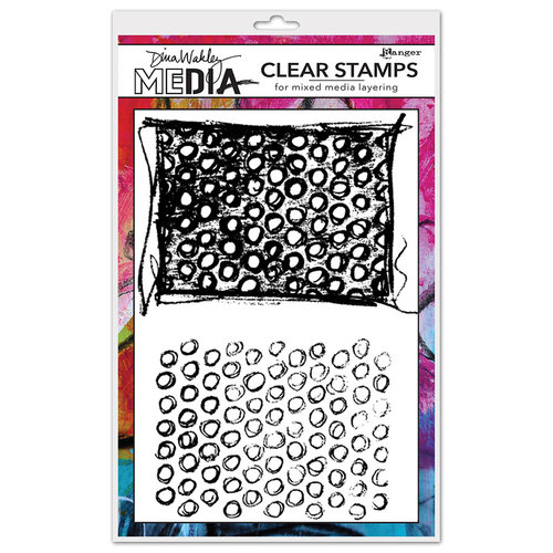 Ranger Ink - Dina Wakley Media - Unmounted Rubber Stamps - Scribbly Circle Backgrounds