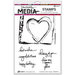 Ranger Ink - Dina Wakley Media - Unmounted Rubber Stamps - Handwritten Heart Collage