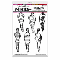 Ranger Ink - Dina Wakley Media - Mounted Rubber Stamps - Abstract Figures