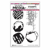 Ranger Ink - Dina Wakley Media - Cling Mounted Rubber Stamps - For the Love of Circles