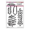 Ranger Ink - Dina Wakley Media - Cling Mounted Rubber Stamps - Scribbled Branches