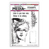 Ranger Ink - Dina Wakley Media - Unmounted Rubber Stamps - Refuse To Be Ordinary