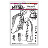 Ranger Ink - Dina Wakley Media - Cling Mounted Rubber Stamps - Funny Peeps