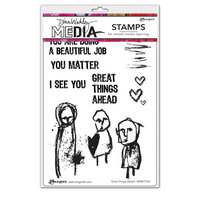 Ranger Ink - Dina Wakley Media - Cling Mounted Rubber Stamps - Great Things Ahead