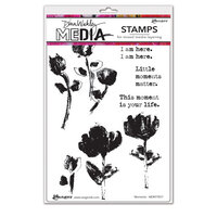 Ranger Ink - Dina Wakley Media - Cling Mounted Rubber Stamps - Moments