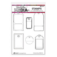 Ranger Ink - Dina Wakley Media - Cling Mounted Rubber Stamps - Perforated Tags