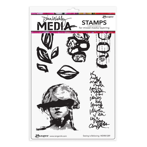 Ranger Ink - Dina Wakley Media - Cling Mounted Rubber Stamps - Seeing is Believing