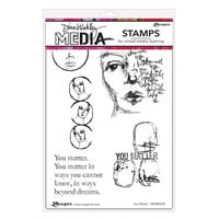 image of Ranger Ink - Dina Wakley Media - Cling Mounted Rubber Stamps - You Matter