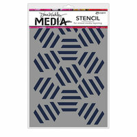 Ranger Ink - Dina Wakley Media - Stencils - Fractured Hexagons
