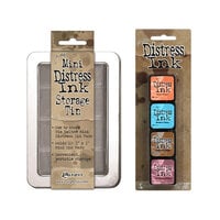 Ranger Ink - Tim Holtz - Mini Distress Ink Storage Tin with Mini Distress Ink Pad Set - Six