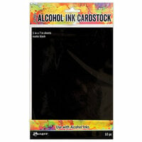 Ranger Ink - Tim Holtz - Alcohol Ink Cardstock - Matte Black - 10 Pack