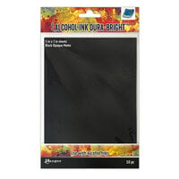 Ranger Ink - Tim Holtz - Alcohol Ink Dura - Bright - Black Opaque Matte - 5 x 7 - 10 Pack