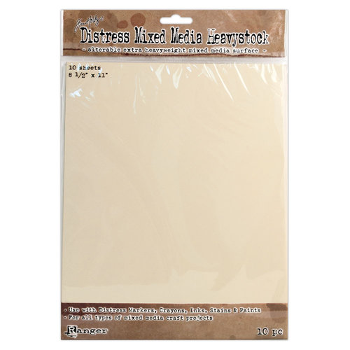 Ranger Ink - Tim Holtz - Distress Mixed Media Heavystock - 8.5 x 11 - 10 Pack