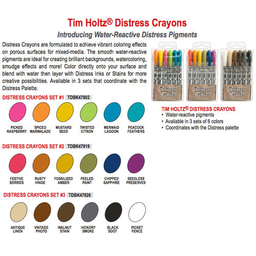 Lot de 12 Crayons aquarellables 'Tim Holtz - Distress' Set 2 - La