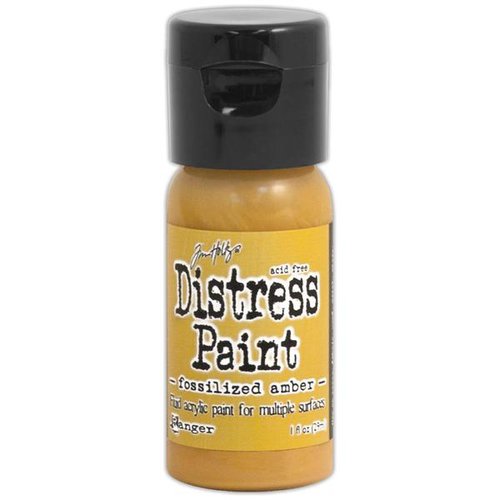 Ranger Ink - Tim Holtz - Distress Paint - Mini - Flip Cap - Fossilized Amber