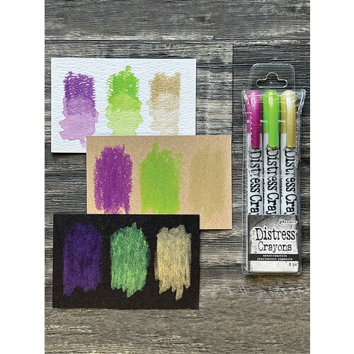 Ranger Ink - Tim Holtz - Halloween - Distress Crayons - Pearl - Set Four