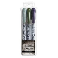 Ranger Ink - Tim Holtz - Halloween - Distress Crayons - Pearl - Set Six