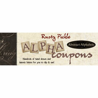 Rusty Pickle - Abstract Collection - Alphabet Coupons - Abstract, CLEARANCE