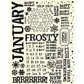 Rusty Pickle - Rub Ons - January - Snow - Happy New Year, CLEARANCE